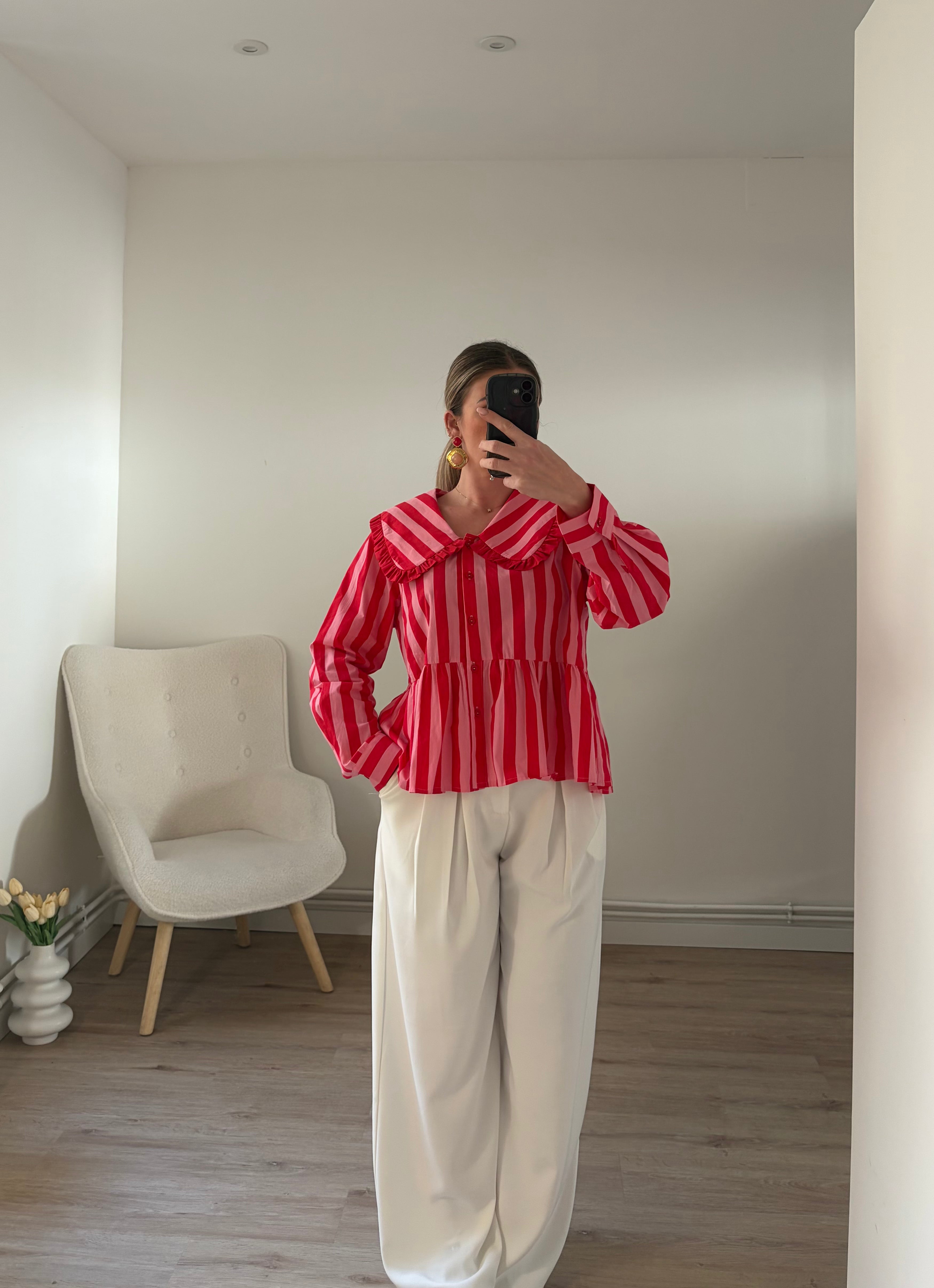 Blouse Alice Rayures Rose & Rouge