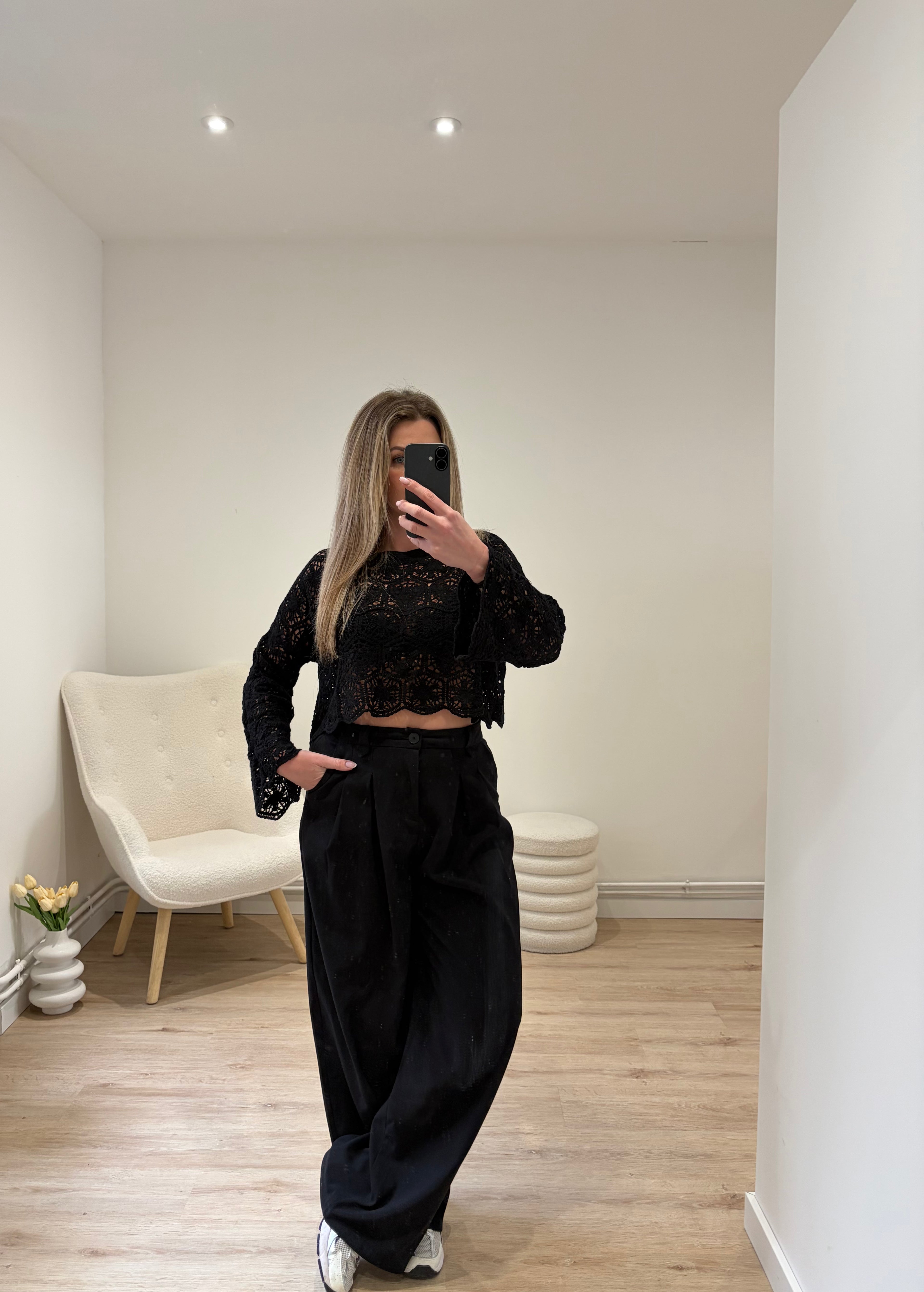 Haut Camille Crochet Noir
