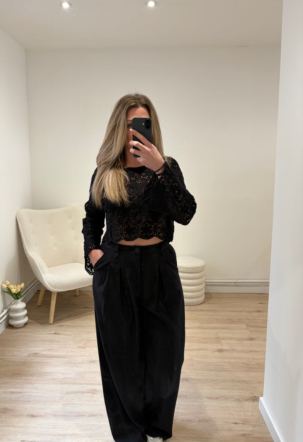 Haut Camille Crochet Noir