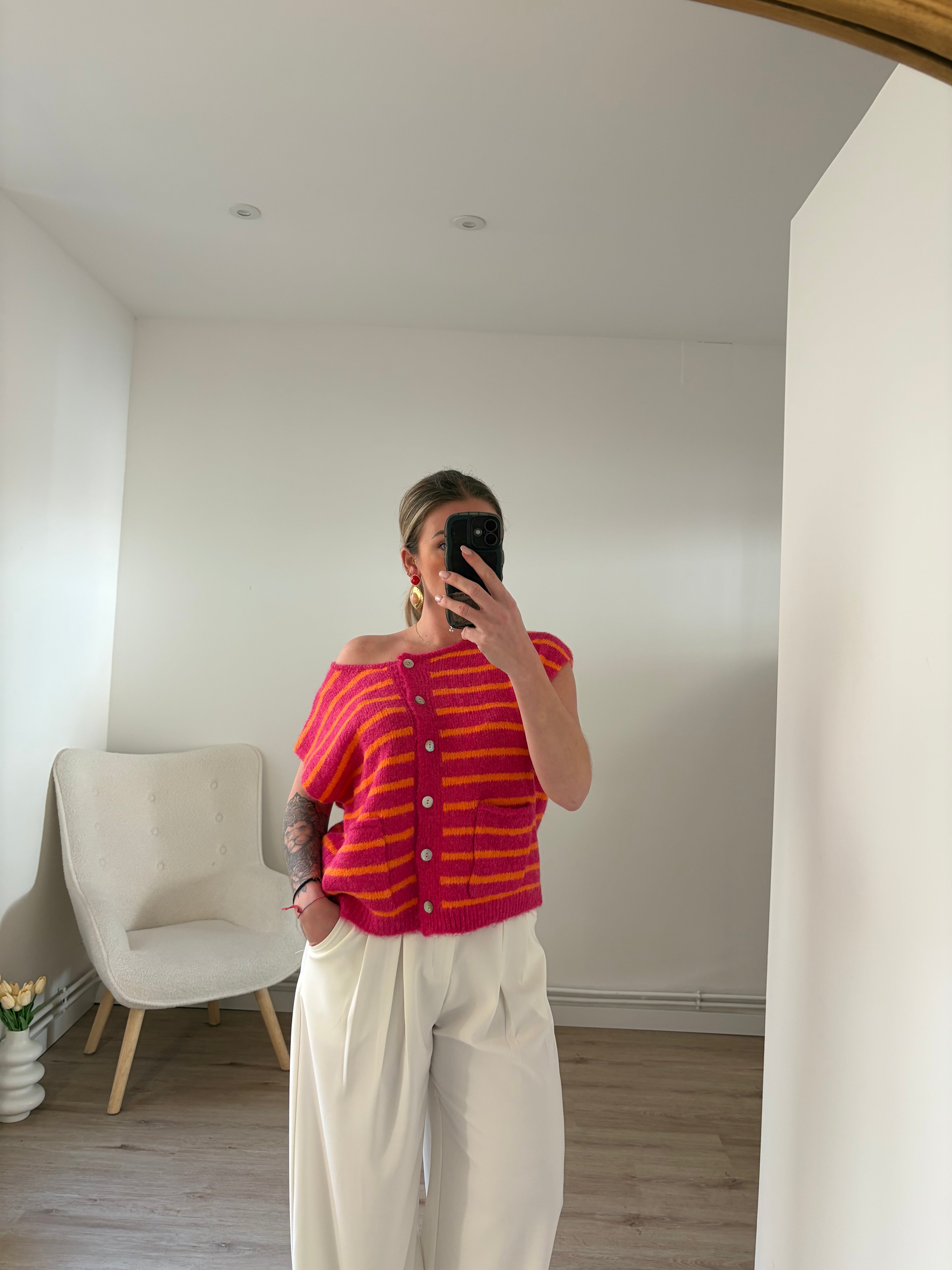 Gilet Kelly Rose Fuchsia & Orange