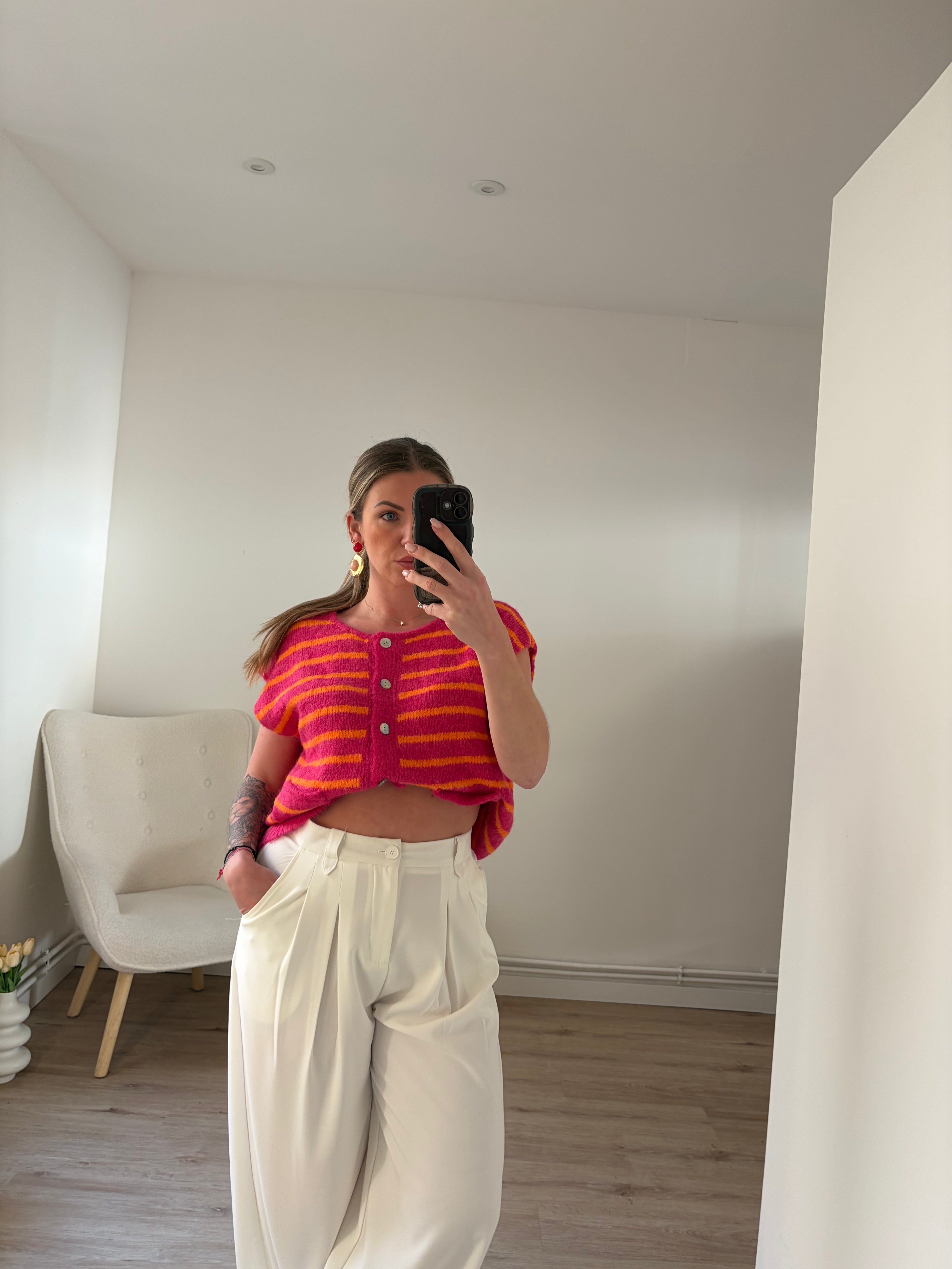 Gilet Kelly Rose Fuchsia & Orange