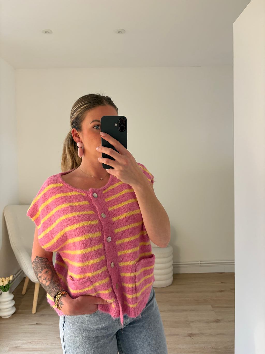 Gilet Kelly Rose & Jaune