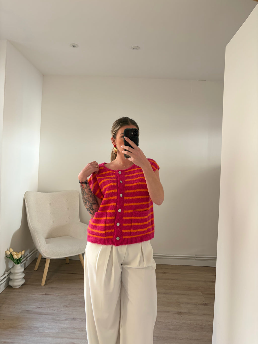 Gilet Kelly Rose Fuchsia & Orange