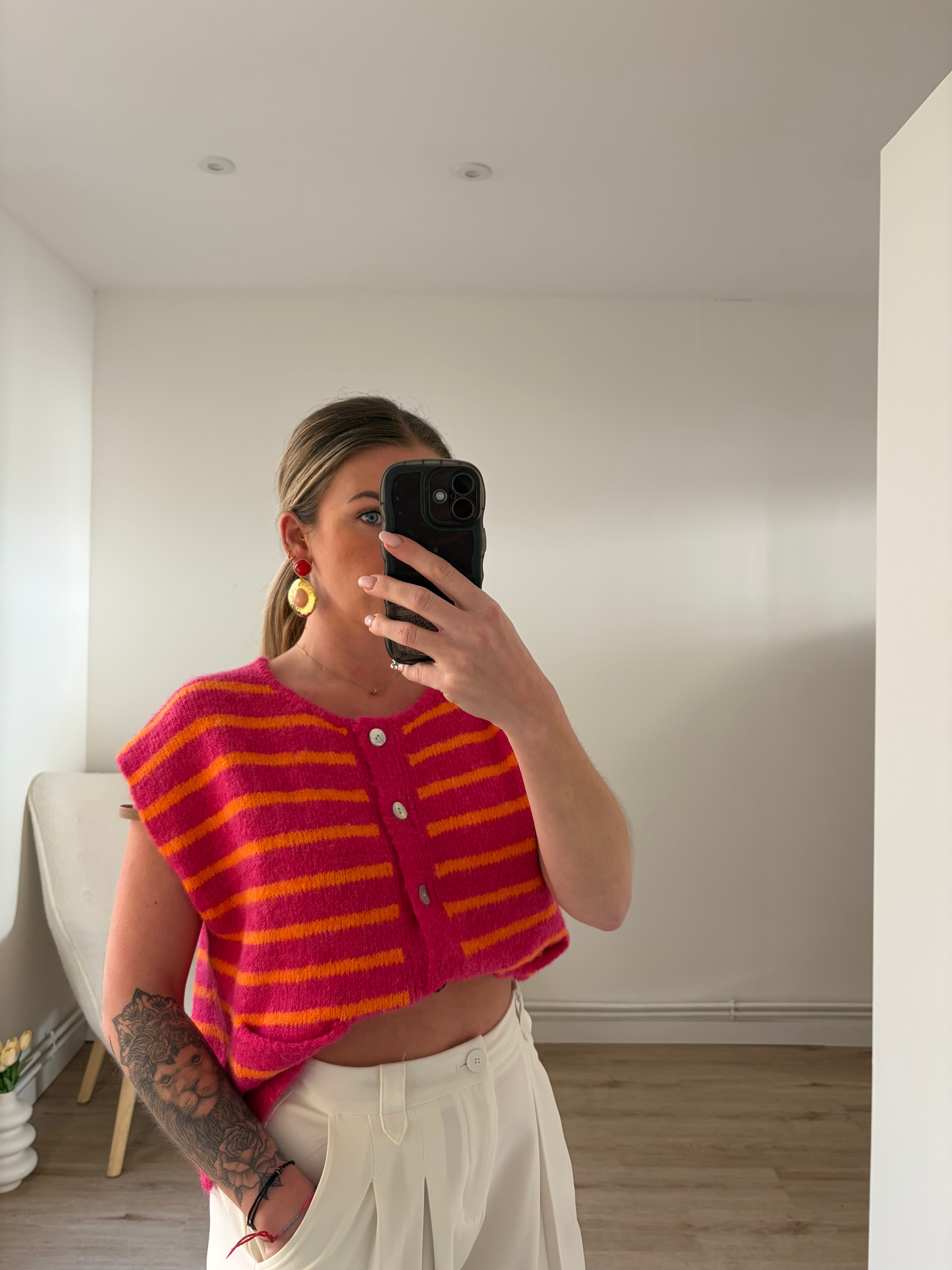 Gilet Kelly Rose Fuchsia & Orange