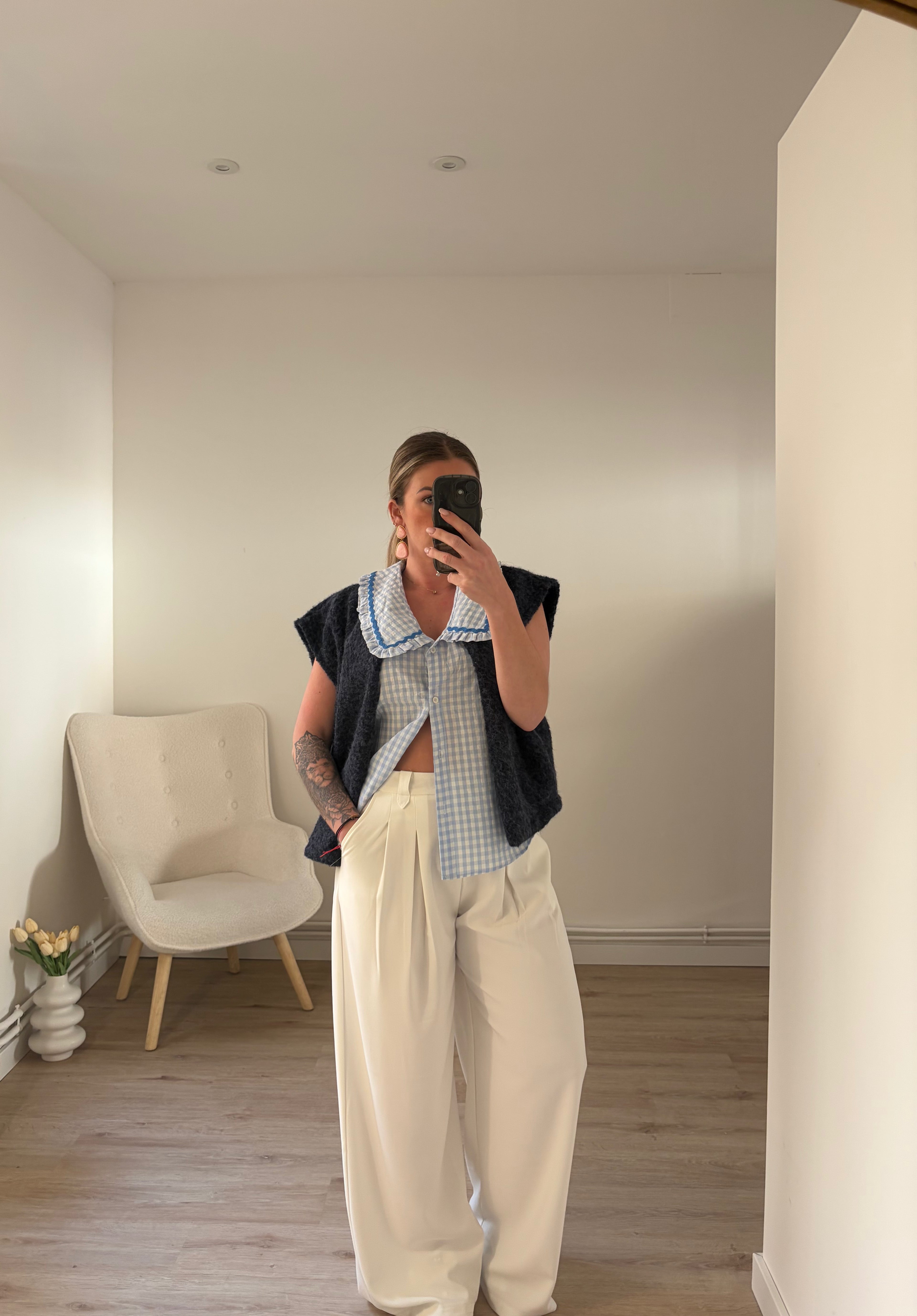 Chemise Eva Vichy Bleu