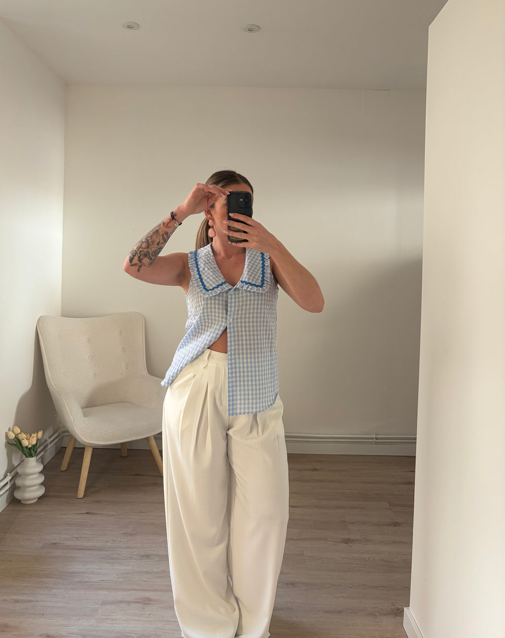 Chemise Eva Vichy Bleu