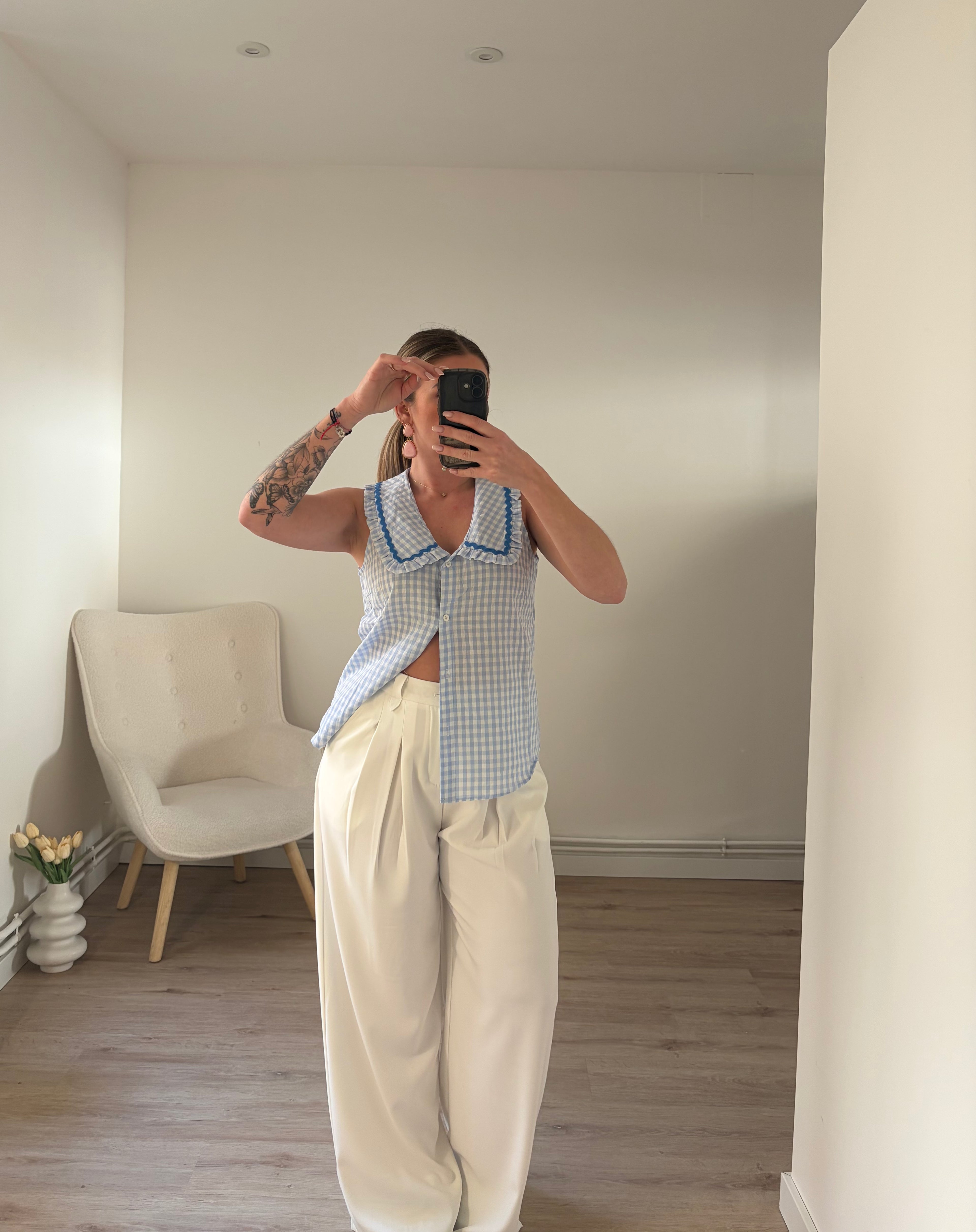 Chemise Eva Vichy Bleu