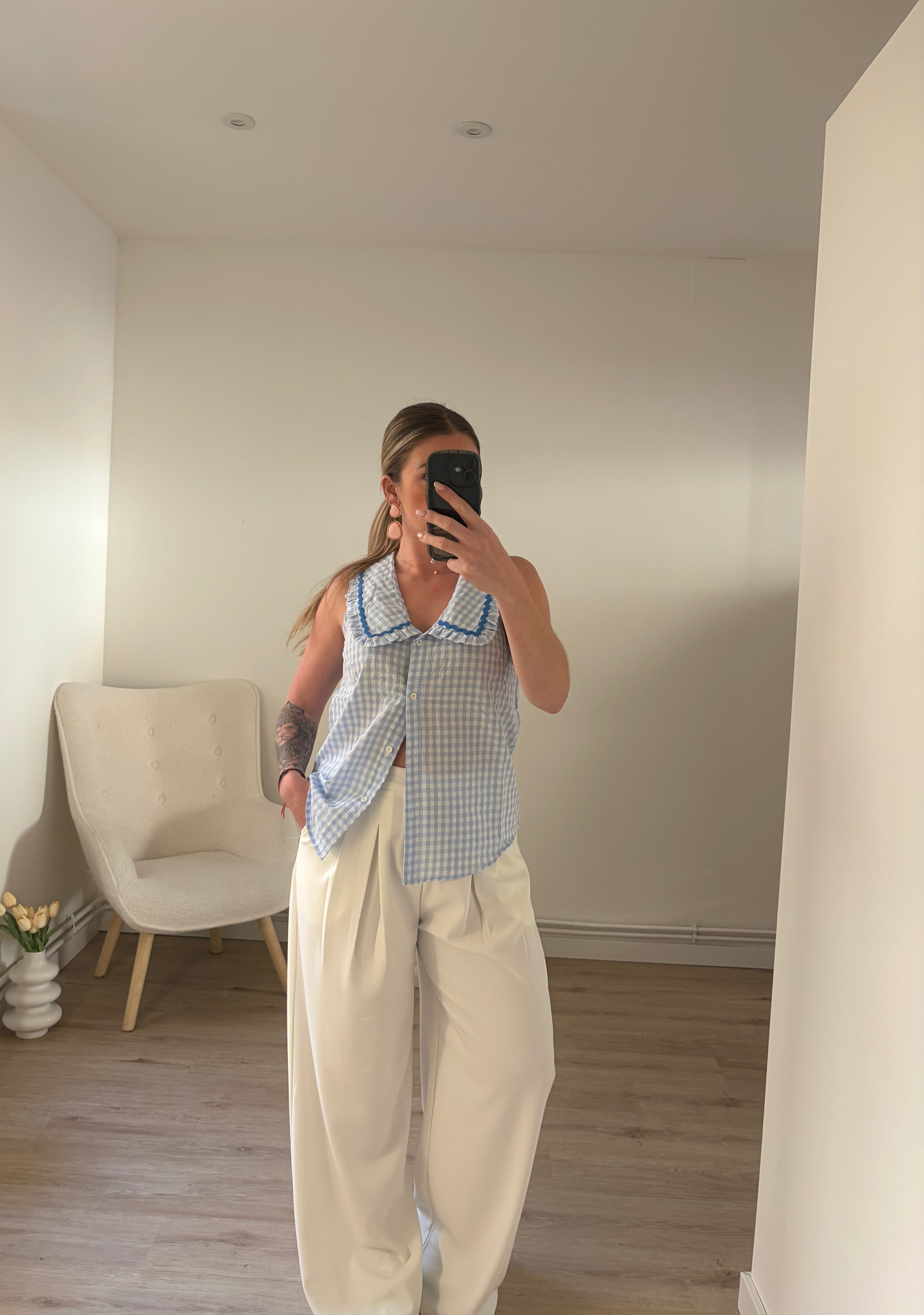 Chemise Eva Vichy Bleu