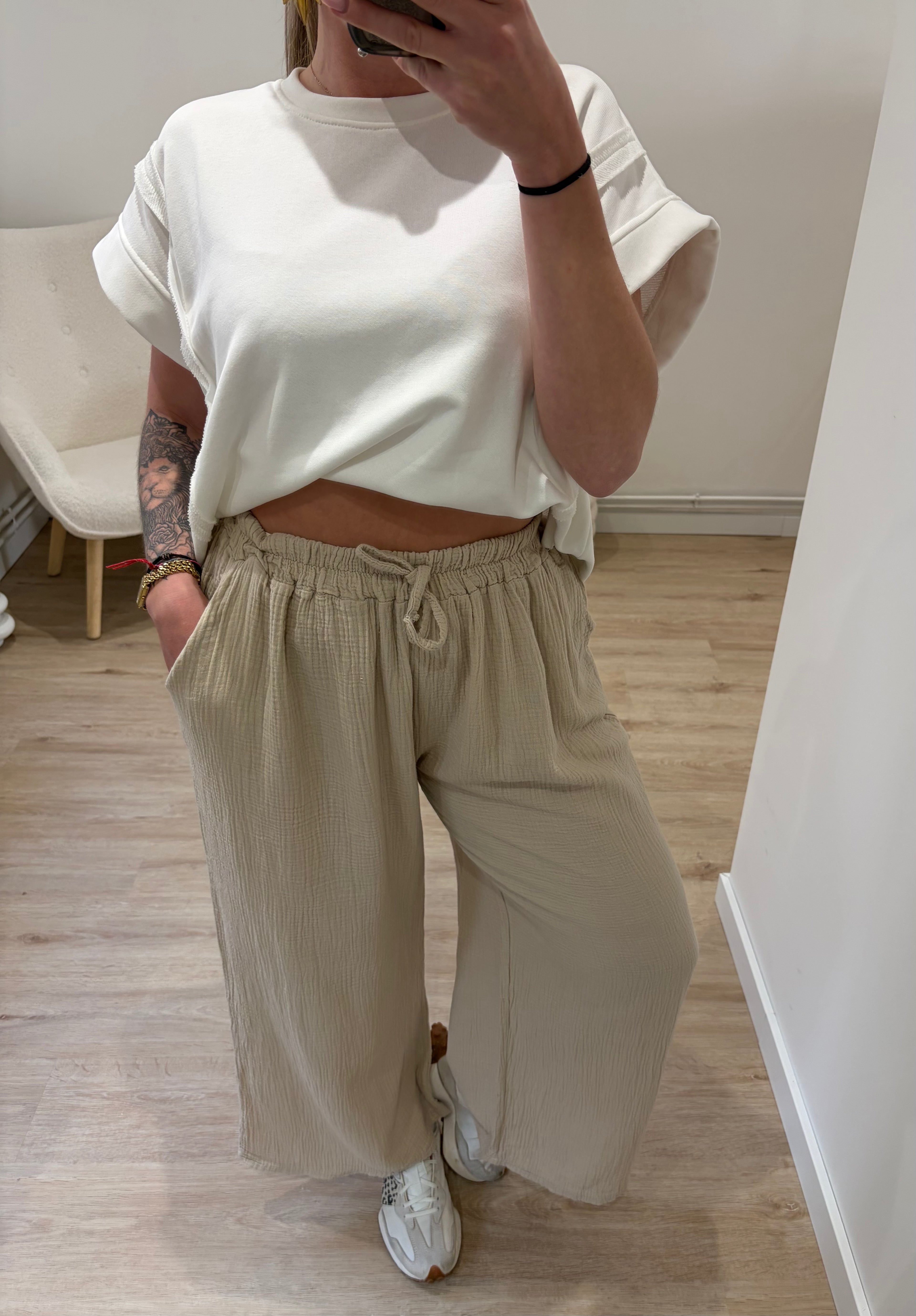 Pantalon Marie Beige