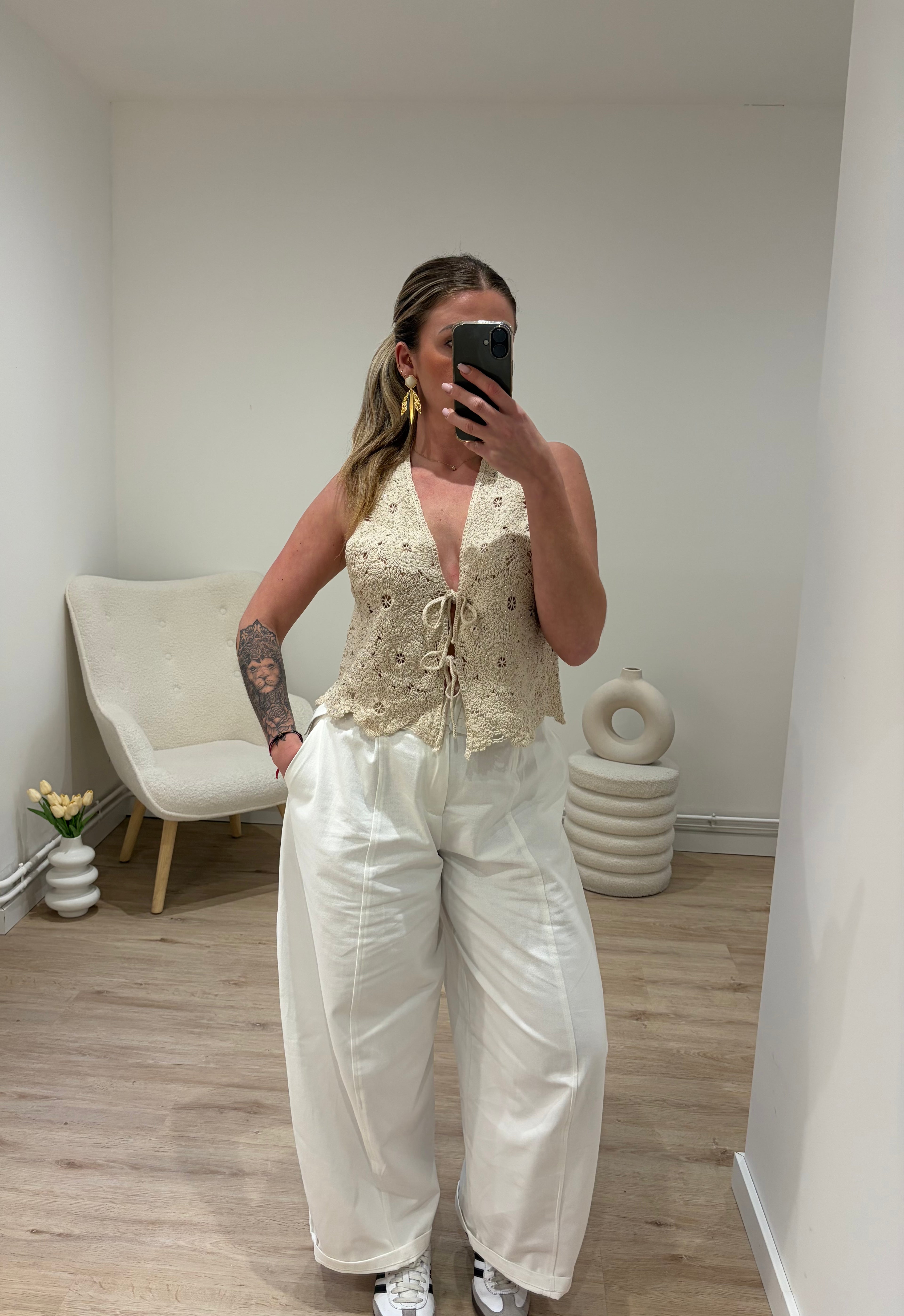 Top Eme Crochet Perles
