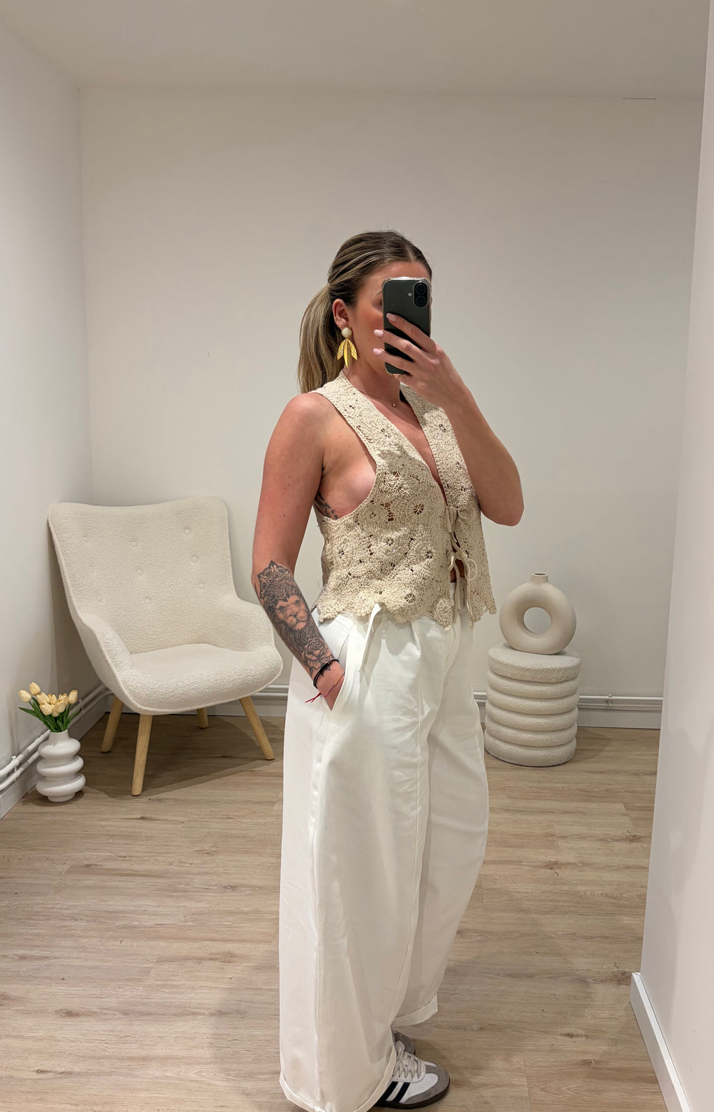 Top Eme Crochet Perles