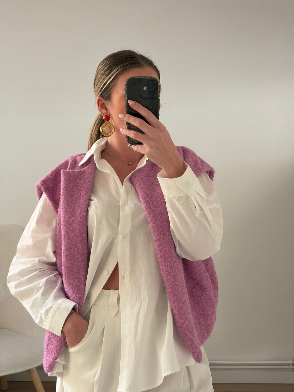 Gilet Romy Sans Manches Rose