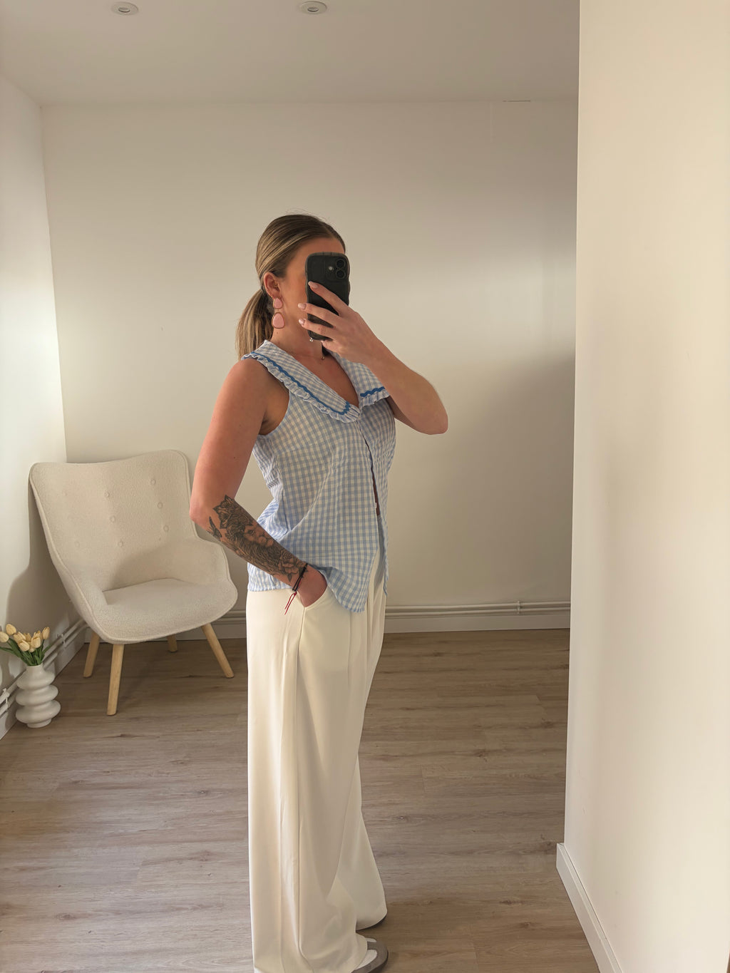 Chemise Eva Vichy Bleu