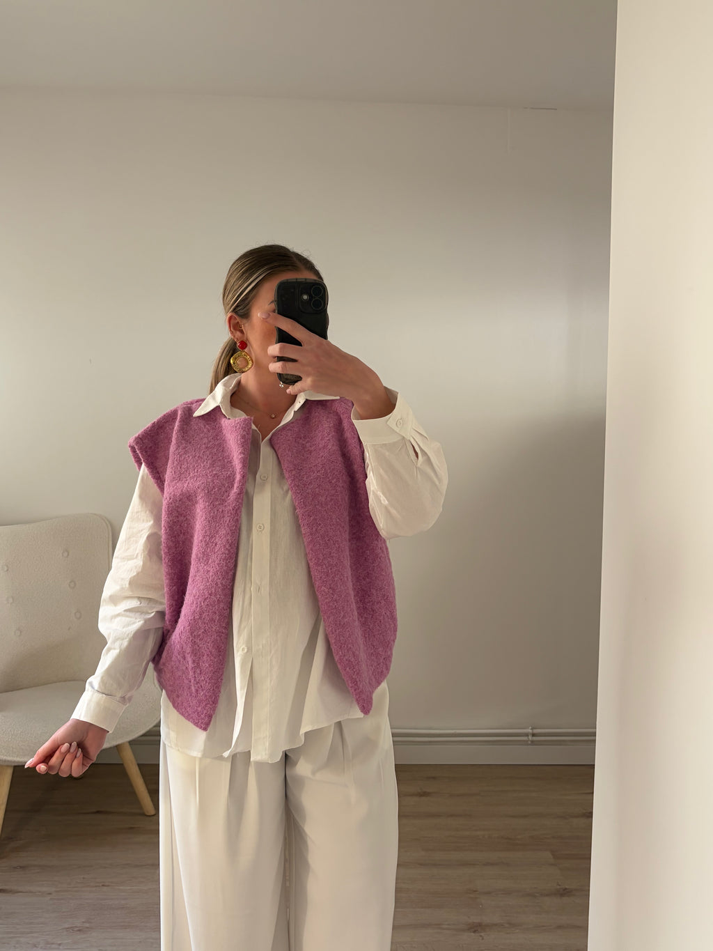 Gilet Romy Sans Manches Rose